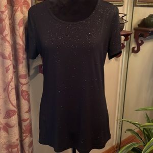 Berek Glitter Glam Shirt. Size M. Color Black.